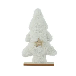 Déco Et Objet De Noël|KAEMINGK Sapin de Noël fausse fourrure à poser (H38 cm) Neige he Blanc