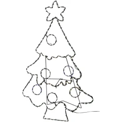 Déco Et Objet Lumineux|KOOPMAN Sapin de Noël lumineux 201 LED (H80 cm) Néon effet flash Multicolore