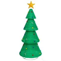 Personnage, Objet Grand Format|Déco Et Objet Lumineux|JJA Sapin de Noël lumineux 200 LED (H188 cm) Grande étoile Blanc froid Vert