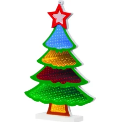 Déco Et Objet De Noël|Déco Et Objet Lumineux|KAEMINGK Sapin de Noël lumineux 180 LED (H32 cm) Infinity Multicolore