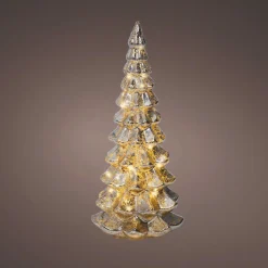 Déco Et Objet De Noël|Déco Et Objet Lumineux|KAEMINGK Sapin de Noël lumineux à piles 20 LED (H32 cm) Eternel Argent