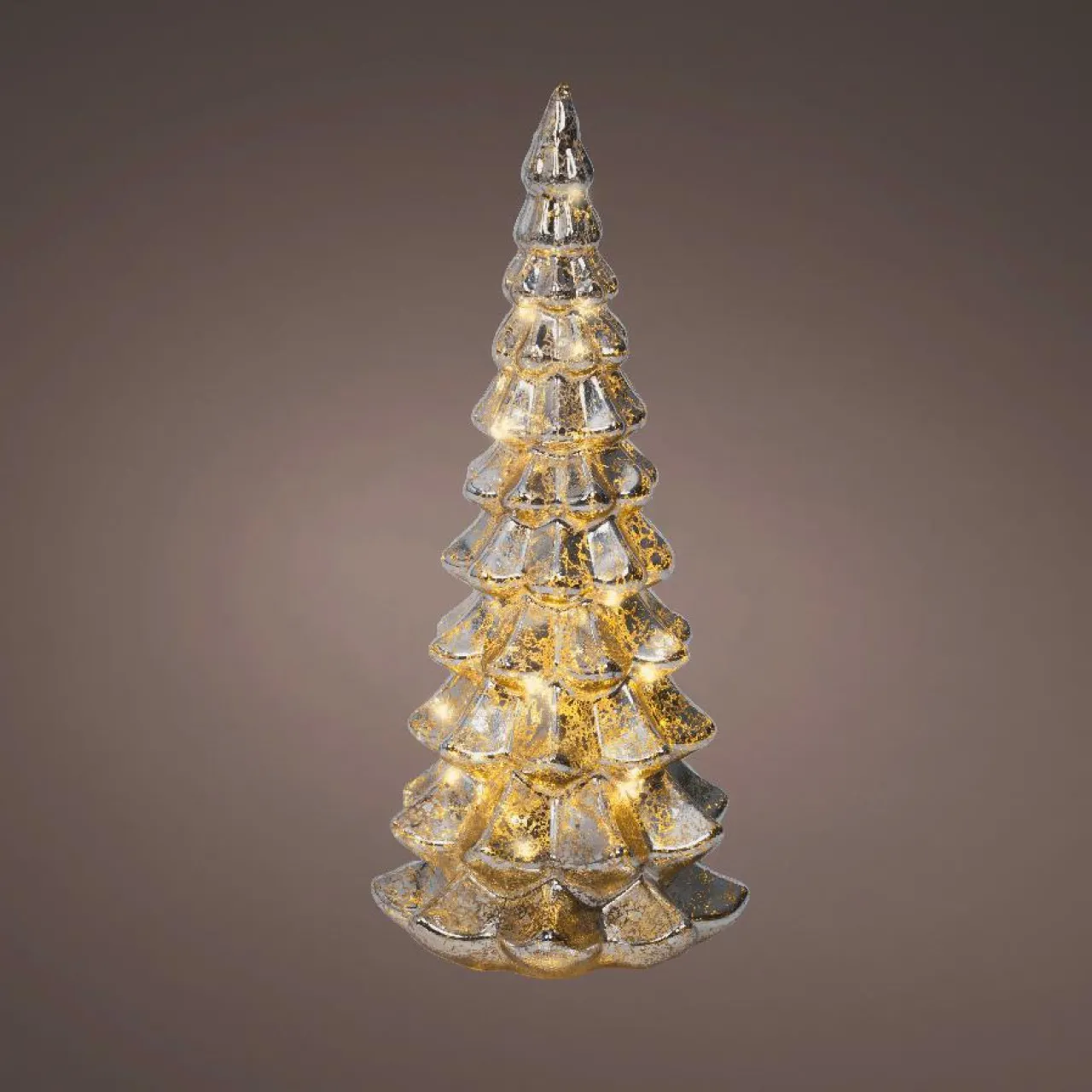 Déco Et Objet De Noël|Déco Et Objet Lumineux|KAEMINGK Sapin de Noël lumineux à piles 20 LED (H32 cm) Eternel Argent