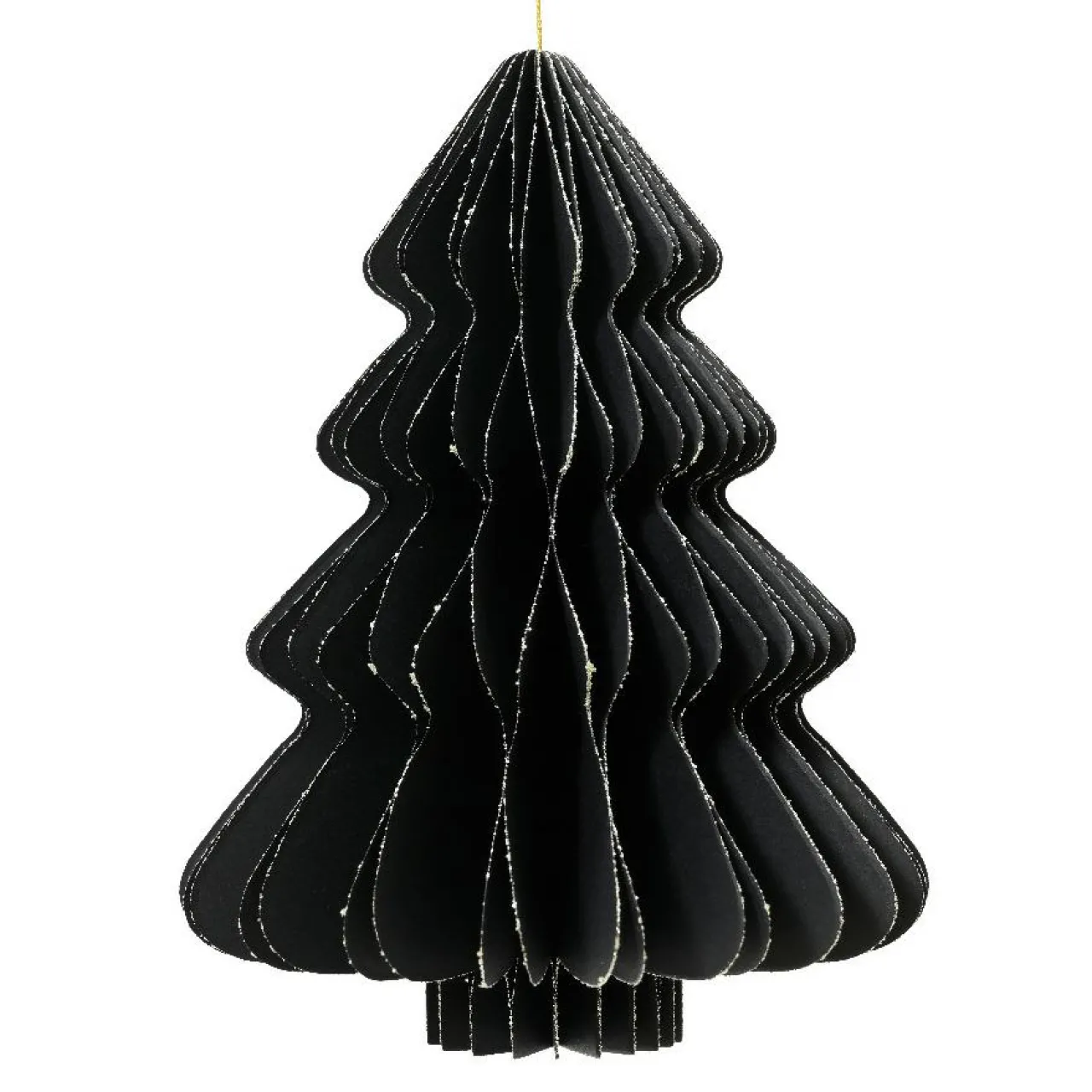 Déco Et Objet De Noël|Décoration De Sapin|KAEMINGK Sapin en papier à suspendre (H15 cm) fermeture Magnétique Noir