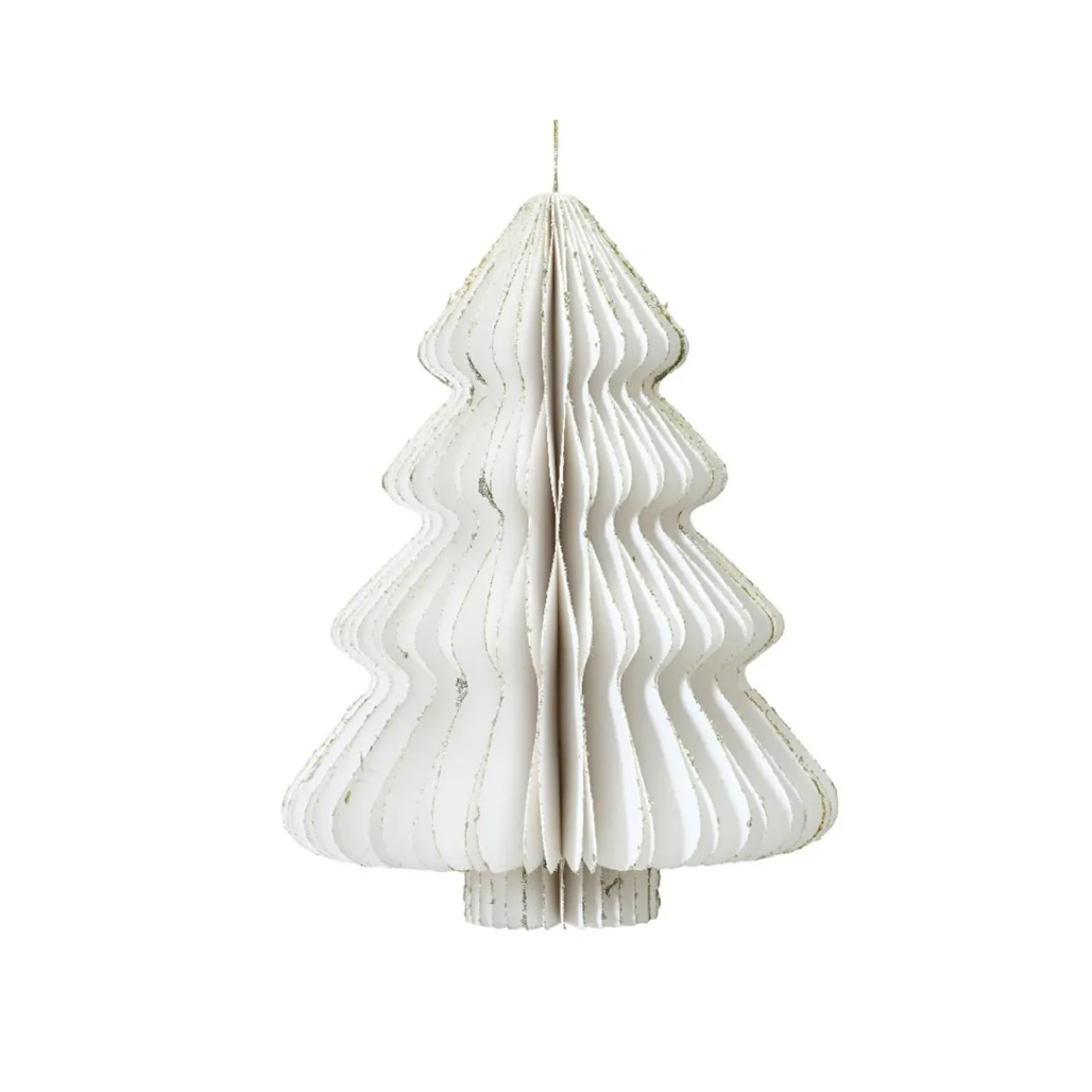 Déco Et Objet De Noël|Décoration De Sapin|KAEMINGK Sapin en papier à suspendre (H15 cm) Fermeture Magnétique Blanc