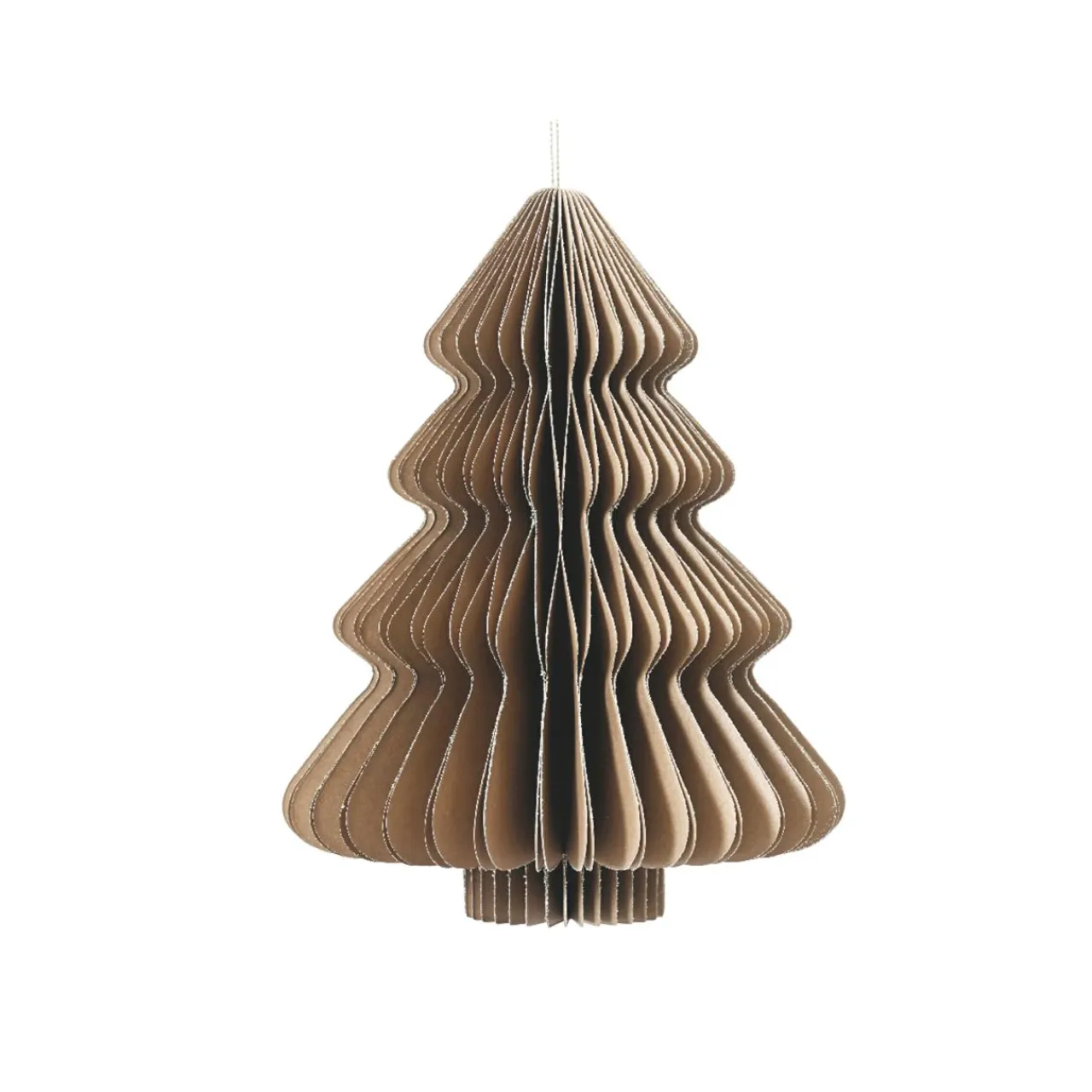 Déco Et Objet De Noël|Décoration De Sapin|KAEMINGK Sapin en papier à suspendre (H15 cm) Fermeture Magnétique Brun Marron