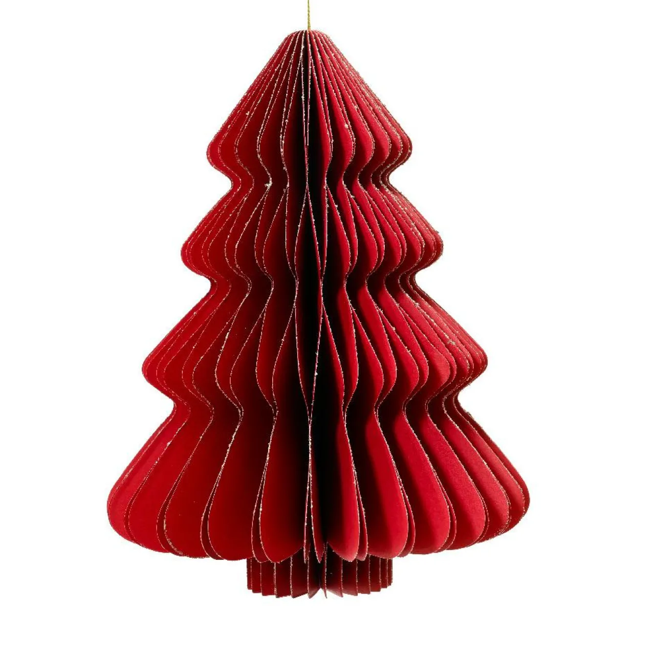 Déco Et Objet De Noël|Décoration De Sapin|KAEMINGK Sapin en papier à suspendre (H40 cm) fermeture Magnétique Rouge