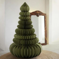 Personnage, Objet Grand Format|Déco Et Objet De Noël|KAEMINGK Sapin Géant papier à poser (H160 cm) Fermeture Magnétique Vert romarin