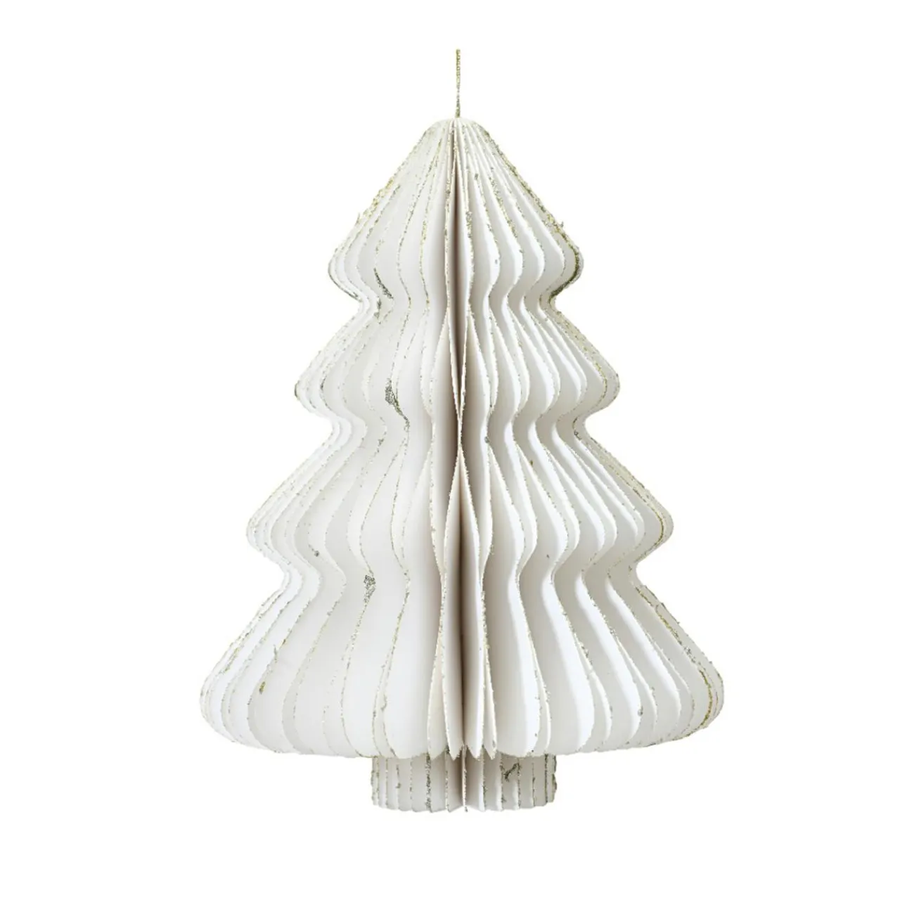 Déco Et Objet De Noël|KAEMINGK Sapin papier à suspendre (H40 cm) Fermeture Magnétique Blanc