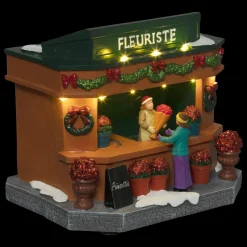 Village De Noël Lumineux|FEERIC LIGHTS Scène de vie illuminée à piles (H17 cm) Fleuriste