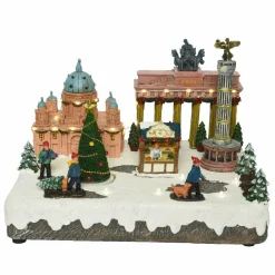 Village De Noël Lumineux|KAEMINGK Scène de vie illuminée et musicale Berlin