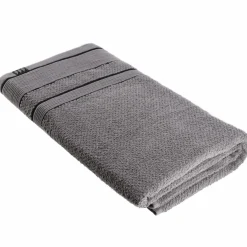Linge De Bain|Serviette De Bain|TENDANCE Serviette de bain (90 x 150 cm) Black Line / noir Gris