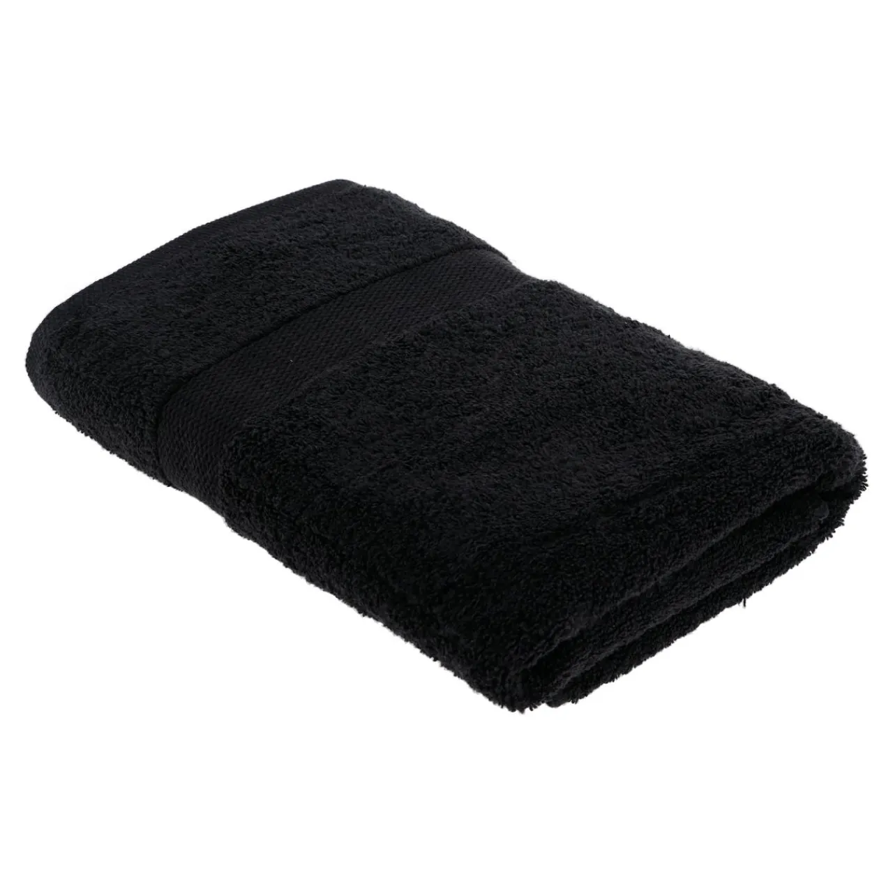 Linge De Bain|Serviette De Bain|TENDANCE Serviette de bain coton (70 x 130 cm) Timeless e Noir