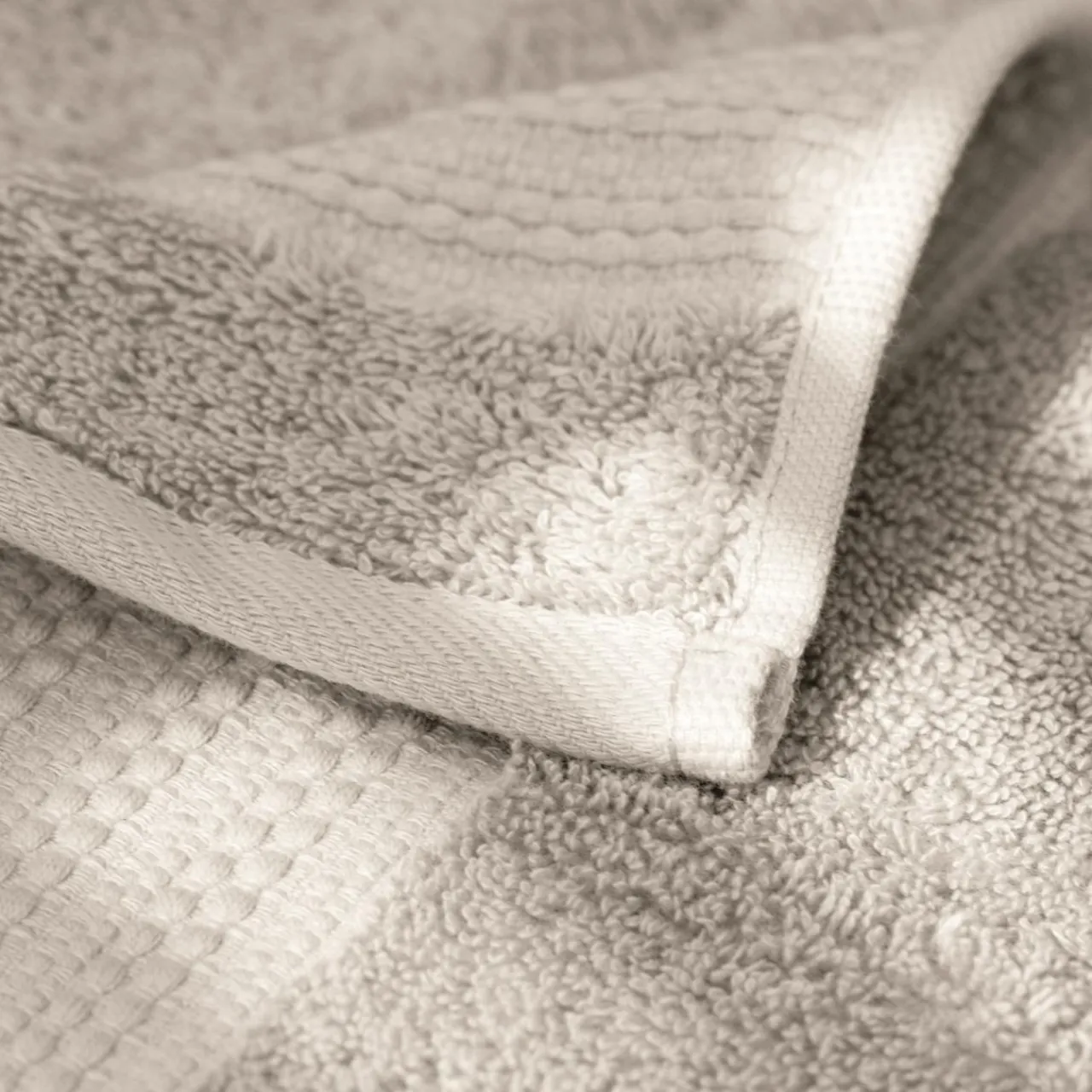 Linge De Bain|Serviette De Bain|EMINZA Serviette de bain coton bio (90 x 150 cm) Méline pampa Beige