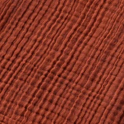 Linge De Bain|Serviette De Bain|EMINZA Serviette de bain gaze de coton (50 x 90 cm) Gaïa Terracotta