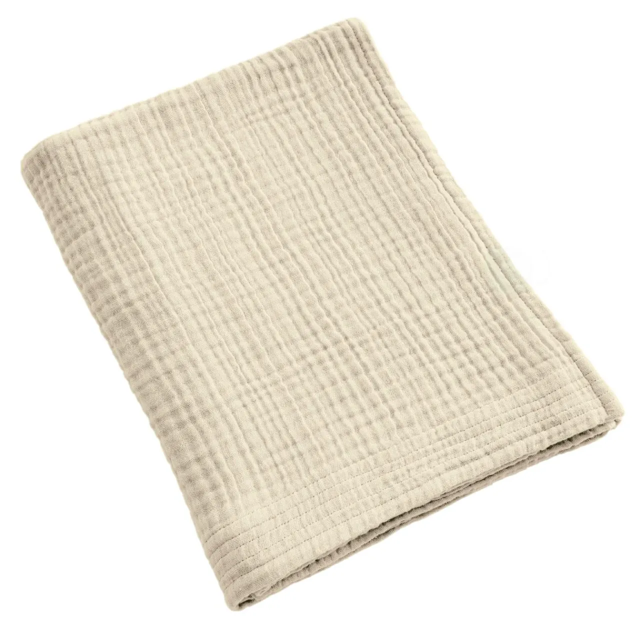 Linge De Bain|Serviette De Bain|EMINZA Serviette de bain gaze de coton (90 x 150 cm) Gaïa pampa Beige