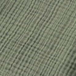 Linge De Bain|Serviette De Bain|EMINZA Serviette de bain gaze de coton (90 x 150 cm) Gaïa Vert romarin