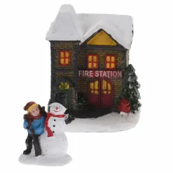 Village De Noël Lumineux|KOOPMAN Set complet village illuminé à piles Oslo