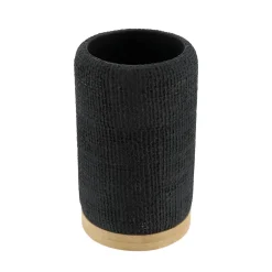 Accessoire Salle De Bain|TENDANCE Set d'accessoires salle de bain effet Maille Noir