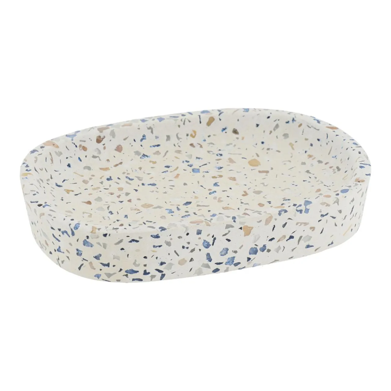 Accessoire Salle De Bain|TENDANCE Set d'accessoires salle de bain ciment Terrazzo Blanc