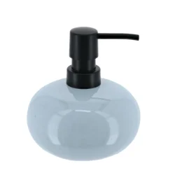 Accessoire Salle De Bain|TENDANCE Set d'accessoires salle de bain grès laqué Pietra Bleu