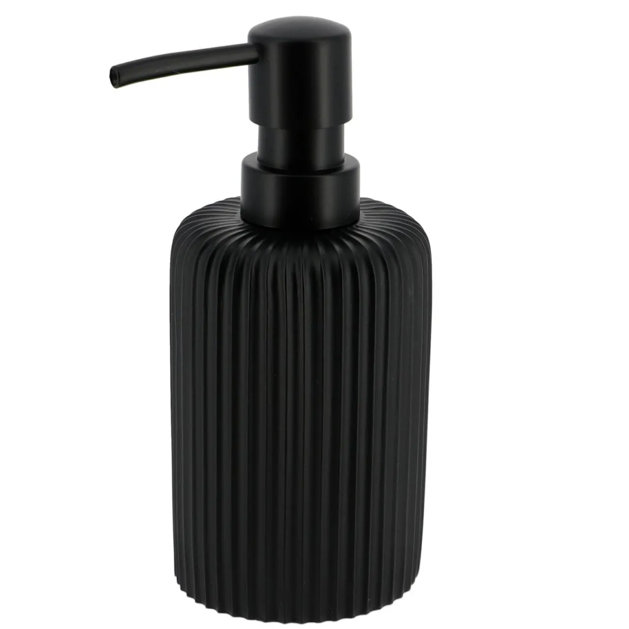 Accessoire Salle De Bain|TENDANCE Set d'accessoires salle de bain résine Strié Noir