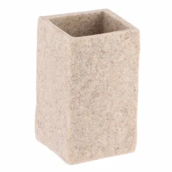 Accessoire Salle De Bain|TENDANCE Set d'accessoires salle de bain Effet Pierre Naturel Beige