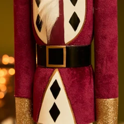 Père Noël, Animaux Et Personnage|KAEMINGK Soldat Casse-noisette en bois (H76 cm) Gustave Lie de vin Bordeaux