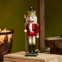 Père Noël, Animaux Et Personnage|KAEMINGK Soldat Casse-noisette en bois (H38 cm) Augustin le prince Bordeaux