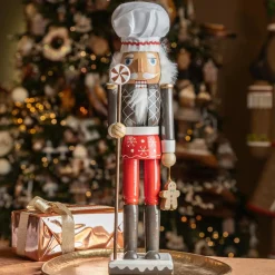 Père Noël, Animaux Et Personnage|KAEMINGK Soldat Casse-noisette en bois (H38 cm) Henri et Pain d'épices Noir