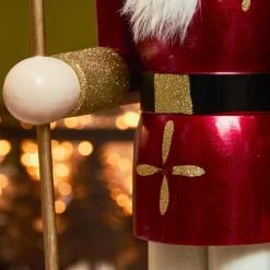 Père Noël, Animaux Et Personnage|KAEMINGK Soldat Casse-noisette en bois (H89 cm) Augustin le prince Bordeaux