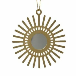 Décoration De Sapin|KAEMINGK Soleil de Noël en métal (H9 cm) Or