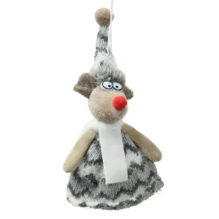 Décoration De Sapin|KAEMINGK Souris à suspendre (H15 cm) Pip écharpe douillette Gris