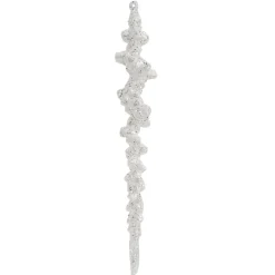 Décoration De Sapin|KAEMINGK Stalactite à suspendre (H25 cm) Glace pailleté Blanc
