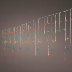 Guirlande Lumineuse|KAEMINGK Stalactite lumineuse 7,50 m 175 LED câble transparent Multicolore