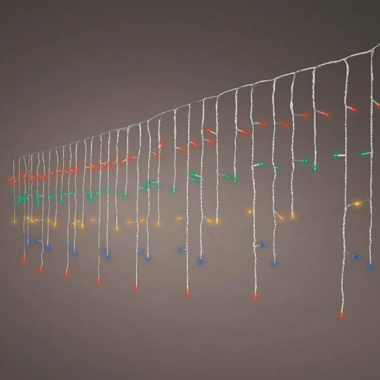 Guirlande Lumineuse|KAEMINGK Stalactite lumineuse 7,50 m 175 LED câble transparent Multicolore