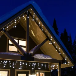 Guirlande Lumineuse|KAEMINGK Stalactite lumineuse 5 m 119 LED câble noir Stars Blanc froid Blanc Froid - câble noir