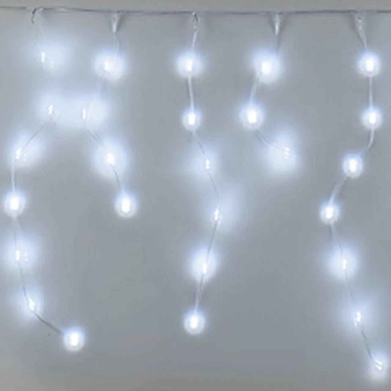 Guirlande Lumineuse|KOOPMAN Stalactite lumineuse 9,50 m 480 LED câble transparent Icicle Blanc froid