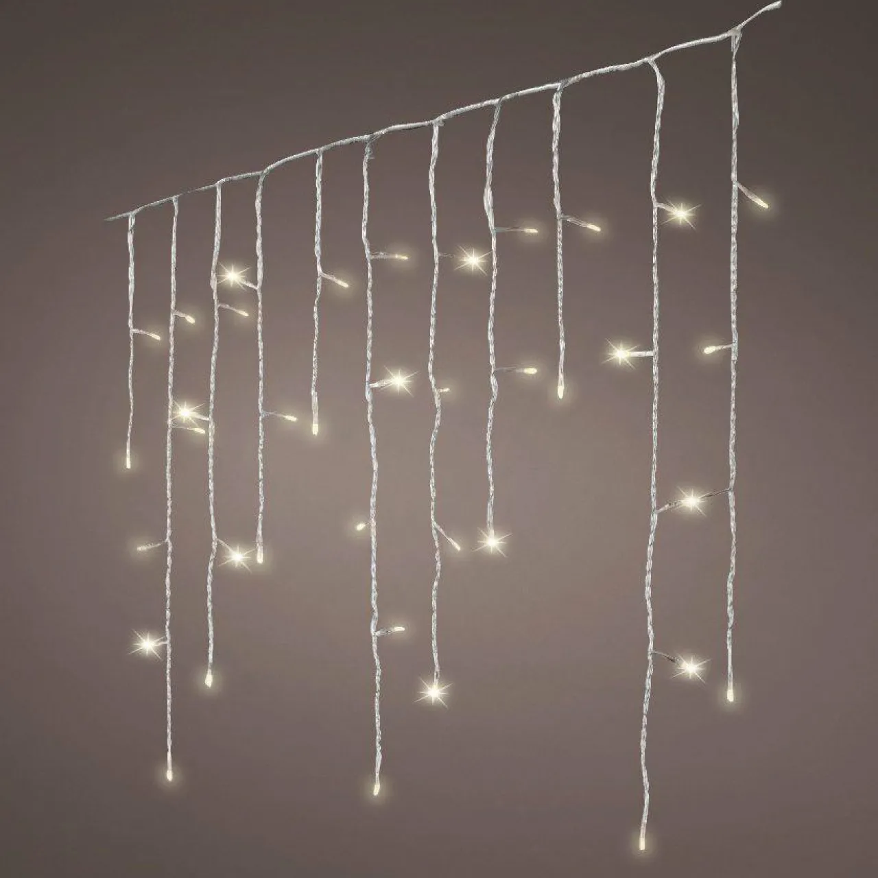 Guirlande Lumineuse|EMINZA Stalactite lumineuse 11,80 m 480 LED câble transparent Stars Blanc chaud Blanc Chaud - câble transparent