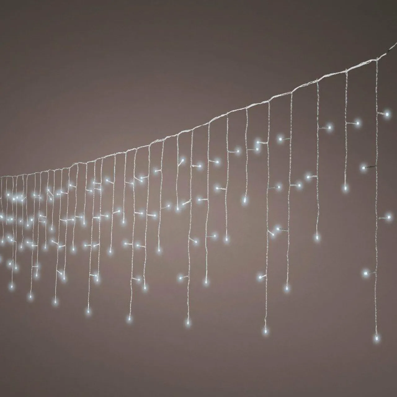 Guirlande Lumineuse|EMINZA Stalactite lumineuse 11 m 259 LED câble blanc Stars Blanc froid Blanc Froid - câble blanc