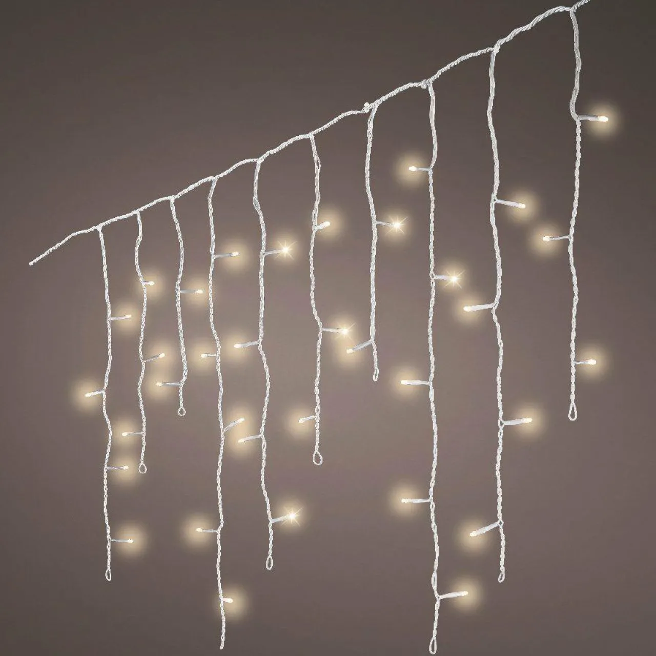 Guirlande Lumineuse|EMINZA Stalactite lumineuse 7,50 m 175 LED câble blanc Stars Blanc chaud Blanc Chaud - câble blanc