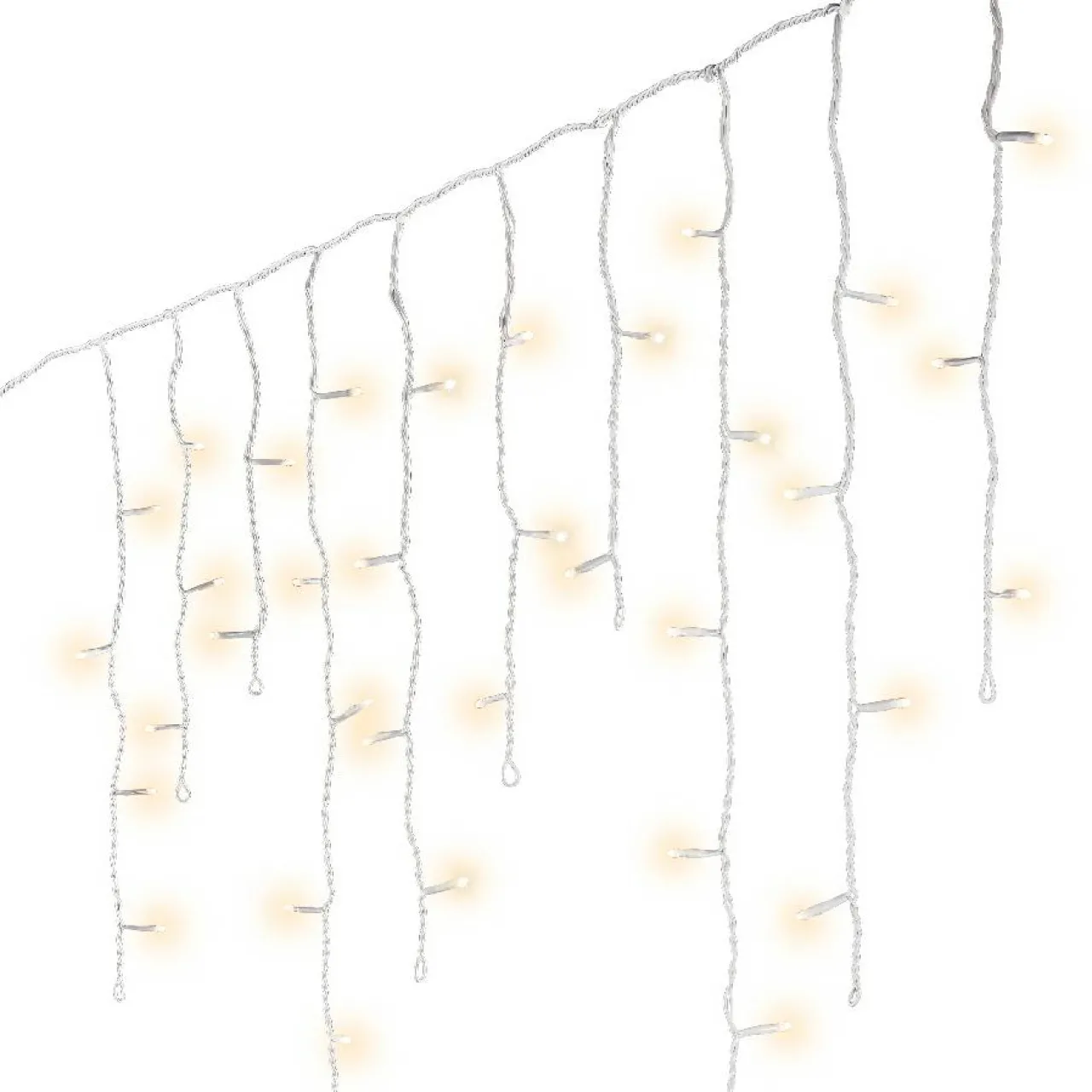 Guirlande Lumineuse|EMINZA Stalactite lumineuse 7,50 m 175 LED câble blanc Stars Blanc chaud Blanc Chaud - câble blanc
