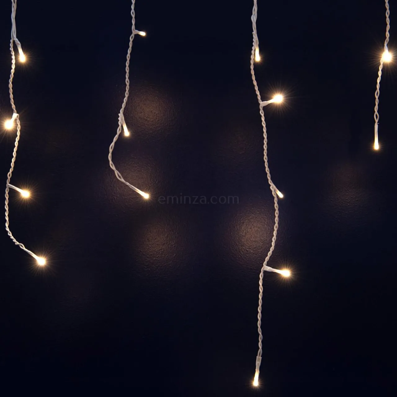 Guirlande Lumineuse|EMINZA Stalactite lumineuse 7,50 m 175 LED câble blanc Stars Blanc chaud Blanc Chaud - câble blanc