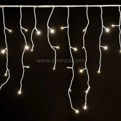 Guirlande Lumineuse Grand Format|Guirlande Lumineuse|EMINZA Stalactite lumineuse 30 m 900 LED Stars Grande hauteur XL Timer Blanc chaud Blanc Chaud - câble blanc