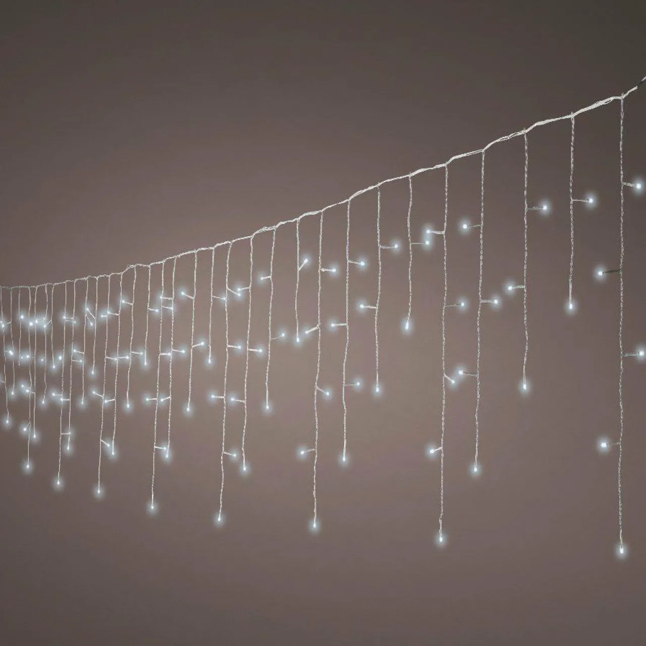 Guirlande Lumineuse Grand Format|Guirlande Lumineuse|EMINZA Stalactite lumineuse 30 m 900 LED Stars Grande hauteur XL Timer Blanc froid Blanc Froid - câble blanc