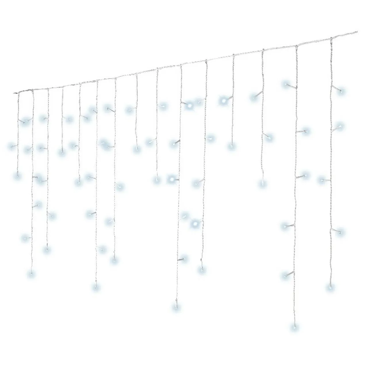 Guirlande Lumineuse Grand Format|Guirlande Lumineuse|EMINZA Stalactite lumineuse 30 m 900 LED Stars Grande hauteur XL Timer Blanc froid Blanc Froid - câble blanc