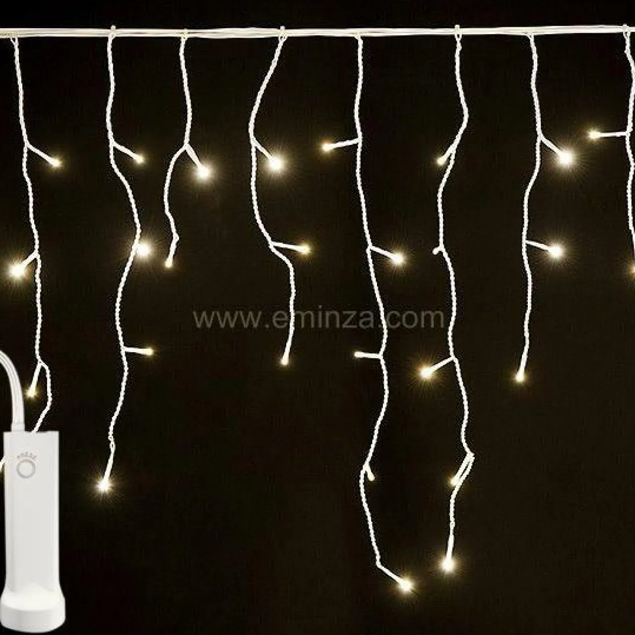 Guirlande Lumineuse|KAEMINGK Stalactite lumineuse à piles 7 m 192 LED Durawise Blanc chaud