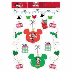 Déco Et Objet De Noël|Déco De Noël Disney|CHRISTMAS INSPIRATIONS Stickers pour fenêtre Disney Mickey Noël Multicolore