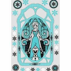 Déco Et Objet De Noël|Déco De Noël Disney|CHRISTMAS INSPIRATIONS Stickers pour fenêtre Disney Reine des Neiges Bleu