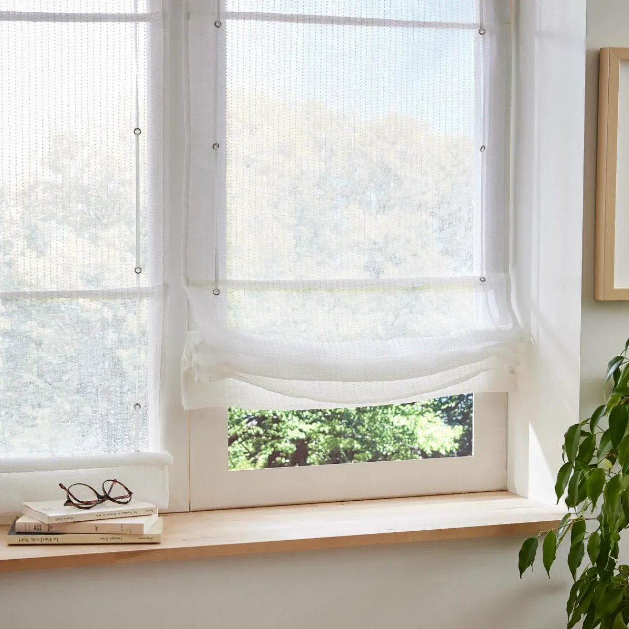 Store|EMINZA Store bateau passe tringle (45 x 180 cm) Arthur Blanc