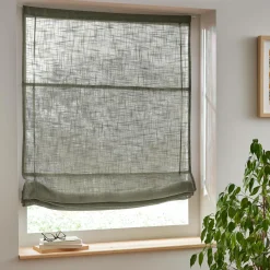 Store|EMINZA Store bateau passe-tringle (90 x 180 cm) Robin Vert romarin